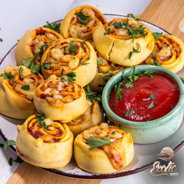 Pizza Roll Up platter